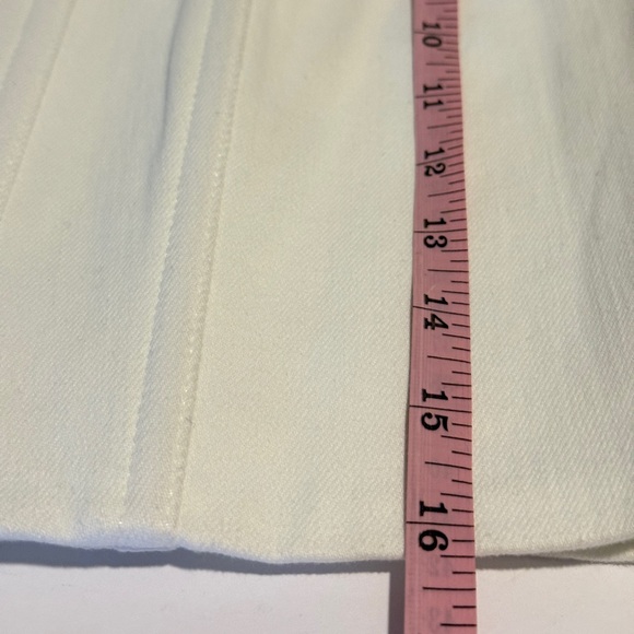 Alice + Olivia Breslin Boned Corset Denim Crop Top White Size 12 NWOT - Picture 7 of 10